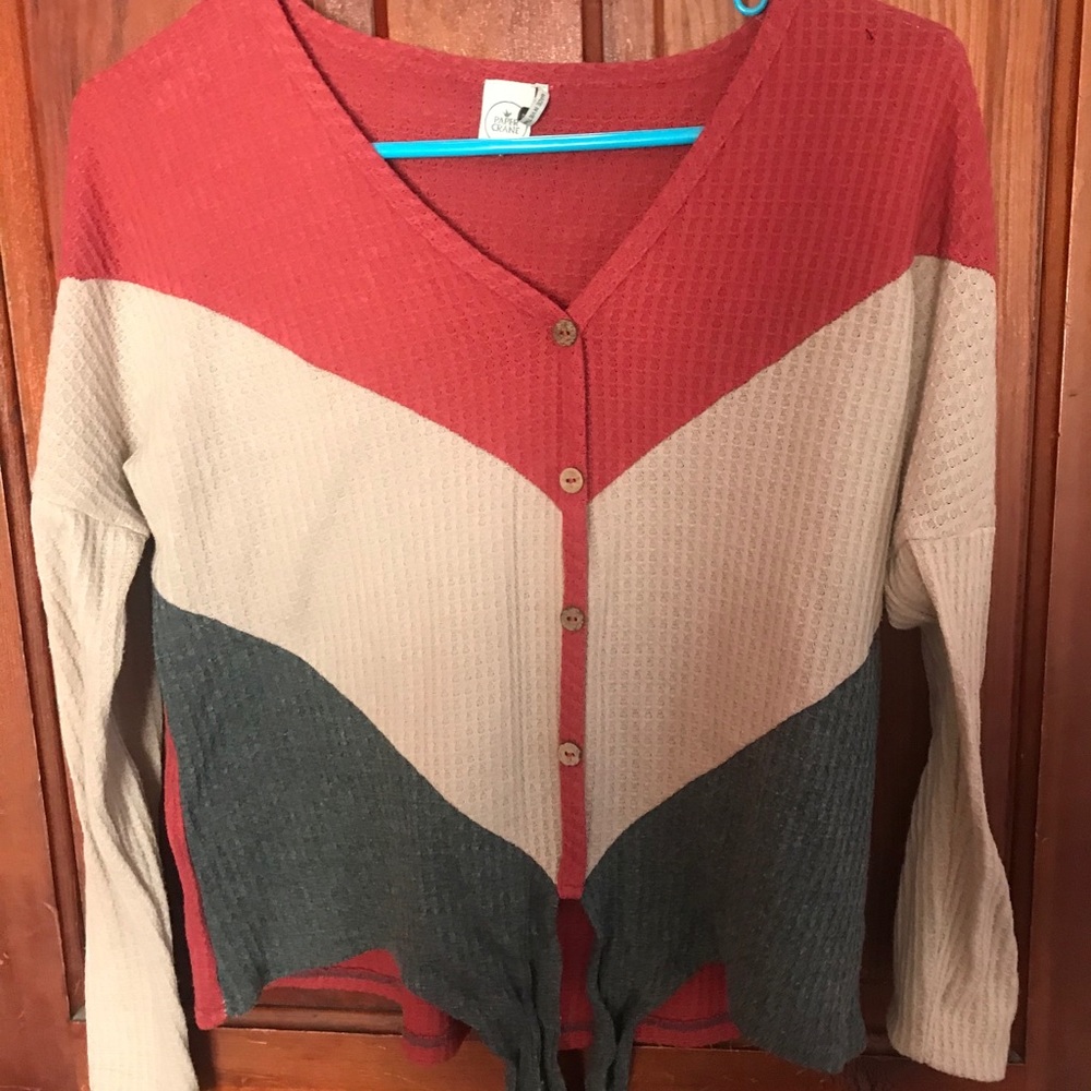 Long sleeve tie shirt